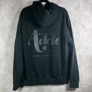 Weekends With Adelle Hoodie Sweatshirt Womens Size XL Black Caesars Palace Vegas